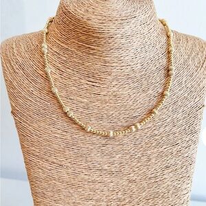 Gold Minimalist Beaded Necklace
